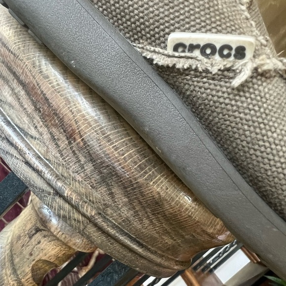 Crocs men’s size 8 fabric olive green, good condition - Picture 8 of 9